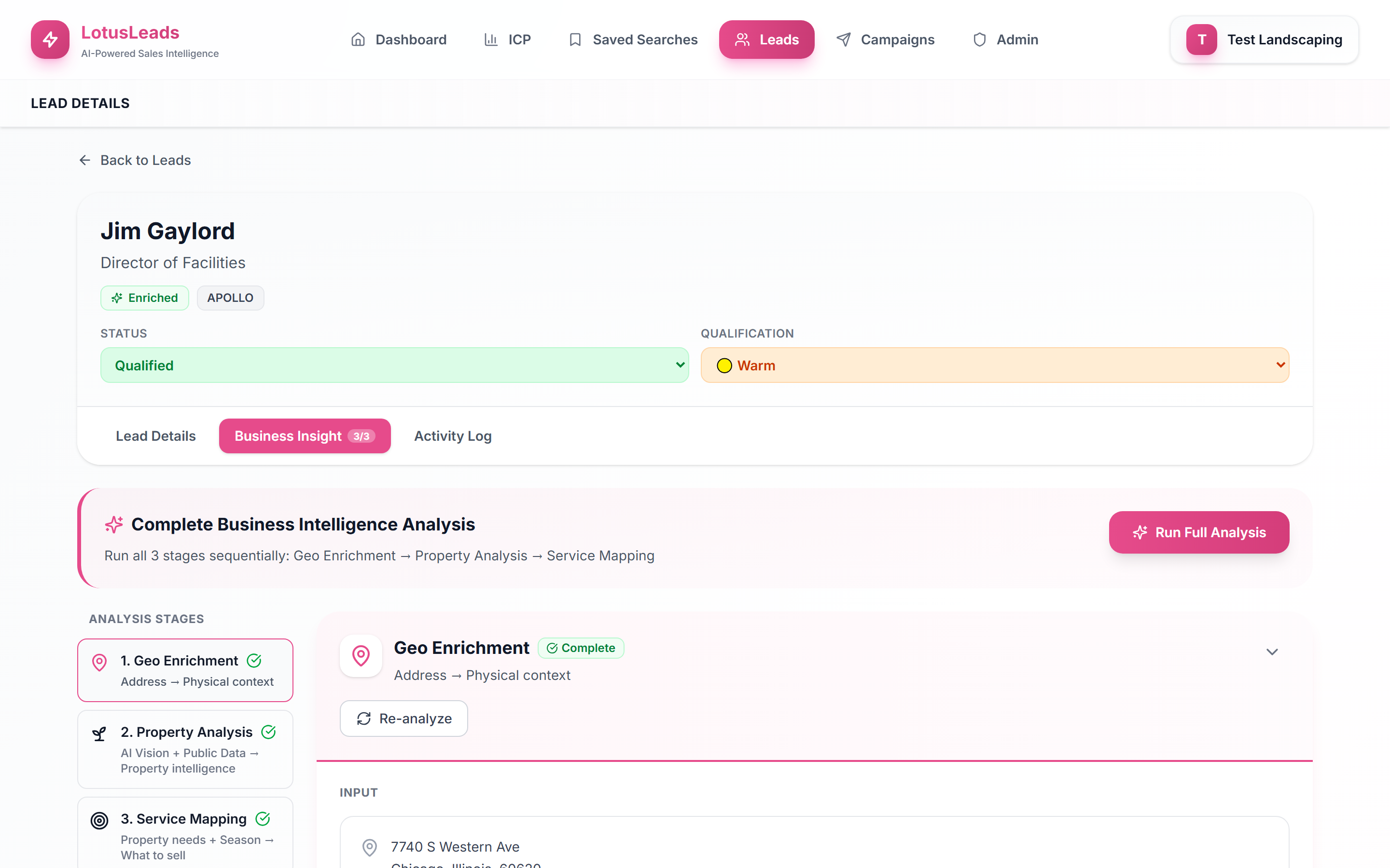 3-stage intelligence: Geo, Property, Service Mapping